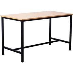 Rapid High Bar Table 1050H x 900W x 1800mmD Beech Top Black Frame