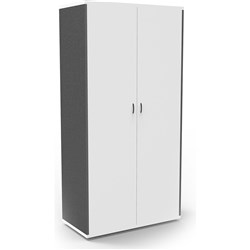 Rapid Lockable Cupboard 1800H x 900W x 450mmD Natural White and Ironstone