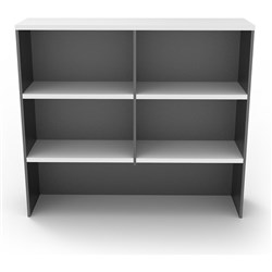 Rapid Worker Desk Hutch 1200W x 315D x 1070mmH Natural White and Ironstone