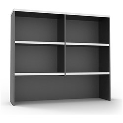 Rapid Worker Desk Hutch 1500W x 315D x 1070mmH White & Ironstone