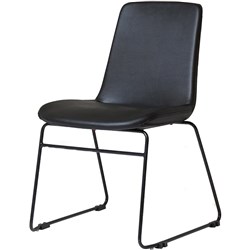 Rapid Tempo Visitor Chair Black Sled base Black Seat