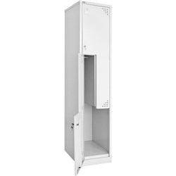 Rapid Go Step Locker 1830H x 380W x 455mmD Silver Grey