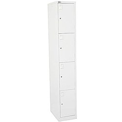 Rapid Go Locker 4 Door 1830H x 305W x 455mmD White