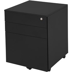 Rapid Go Steel Mobile Pedestal 2 Drawer 1 File 460W x 472D x 610H  Black