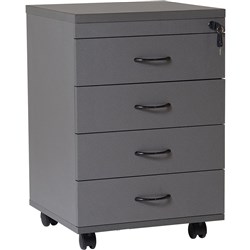 Rapid Worker Mobile Pedestal 4 Drawer 465W x 447D x 690mmH Ironstone