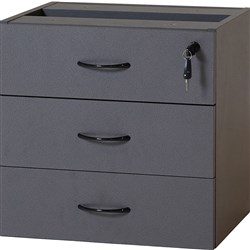 Rapid Worker Fixed Pedestal 3 Drawer 454Hx465Wx370mmD Ironstone