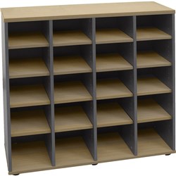 Rapid Pigeon Storage Unit 1040H x 1040W x 380mmD Natural Oak and Ironstone