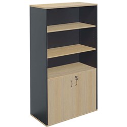 Rapid Worker Wall Unit 1800H x 900W x 450mmD Natural Oak and Ironstone