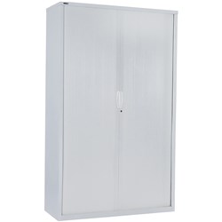 Rapid Go Tambour Door Storage Cupboard No Shelves Included 1981H x 900W x 473mmD White
