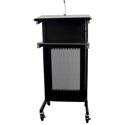 Rapid Lectern Fixed Shelves 1200Hx445Wx450mmD Black