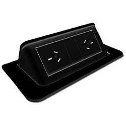 Rapid Pop-Up Power Module 2GPO Black