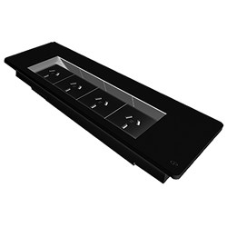 CMS Power Module Surface Mount Box 4GPO Black