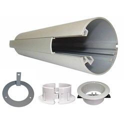 Rapid Power Pole Desk To Ceiling 2100Hx80mm Diameter White