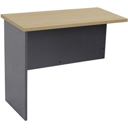 Rapid Worker Desk Return 900W x 600D x 730mmH Natural Oak And Ironstone