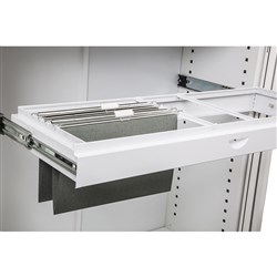 Rapidline GO Tambour Door Cupboard Roll Out Filing Frame White