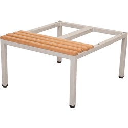 Rapidline Seat Locker Stand 700W x 610D x 350mmH Light Oak Seat Silver Stand