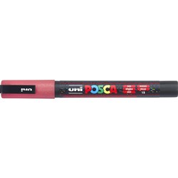 UniBall POSCA Marker,0.9-1.3mm Fine, Glitter, Red