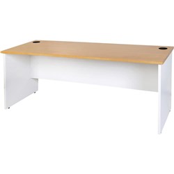 Logan Straight Desk 1500W x 750mmD White and Oak