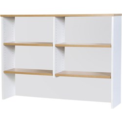 Logan Desk Top Hutch 1075H x 1800W x 315mmD White and Oak