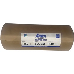 Protext Kraft Packaging Paper Roll 450mm x 340mts x 25mm Core 60gsm