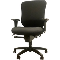 K2 Burwood Multi-User 24/7 Ultra Heavy Duty Fabric Task Chair High Back Black