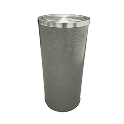 Compass Waste Bin With Swing Top Lid 30 Litres Hammertone Grey