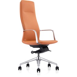 K2 Seaford Executive Chair High Back Orange Leather