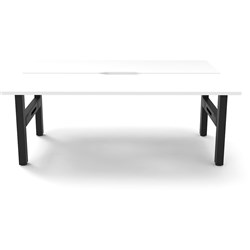 Rapidline Boost Static Back To Back Workstation 2 Person 1800Wx1800Dx730mmH White/Black