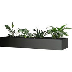 Rapidline Planter Box to suite Go Perforated Cupboard 1530W x 473D x 230mmH Black