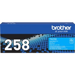 Brother TN-258C Toner Cartridge yield 1000pgs Cyan