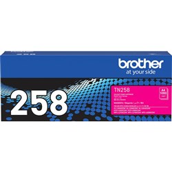 Brother TN-258M Toner Cartridge yield 1000pgs Magenta