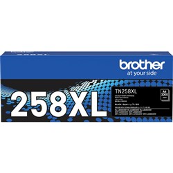 Brother TN-258XLBK Toner Cartridge High Yield 3000pgs Black TN258XLBK