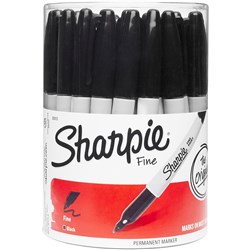 Sharpie Fine Point Markers Permanent Bullet 1.0mm Black Cup of 36