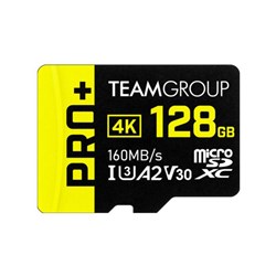 Team Group PRO+ Micro SDXC Memory Card 128GB Black