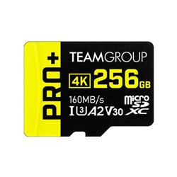 Team Group PRO+ Micro SDXC Memory Card 256GB Black