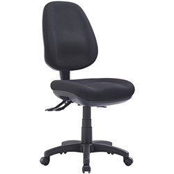 P350 High Back Task Chair 3 Lever No Arms Black Fabric