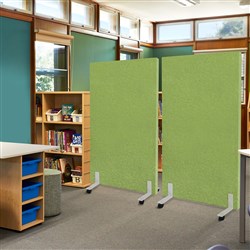 Visionchart Lightweight Room Divider Screen Mobile Leg 1190 x 1500mm Assorted