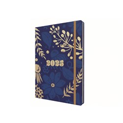 Collins Abstract Botanicals Diary Recycled A5 Week To View Navy 2025