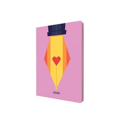 Collins 2025 Peace Love & Understanding Diary Recycled A5 Week To View Fountain Pen