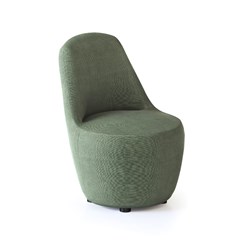 Rapidline Myk Lounge Chair With Black Leather Strap Olive Fabric Seat And Base