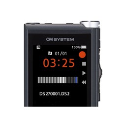 OM System DS-2700 Digital Voice Recorder Black