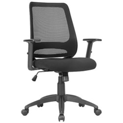 SEA Trent Mesh Back Chair Adjustable Arms 3yr wty 120kg weight limit