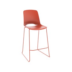 OLG Vista Rise Barstool With Rust Steel Frame And Rust Polypropylene Seat And Back