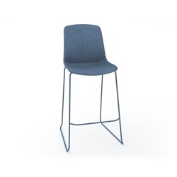 OLG Vista Rise Barstool With Sky Steel Frame Sky Upholstered Seat And Back