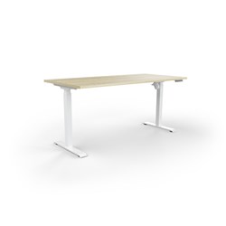 OLG Quick Stand Height Adjustable Desk 1200W x 750D x 720-1180mmH White/New Oak