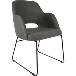 Durafurn Sorbet Chair Sled Base Fabric Seat And Back Anthracite