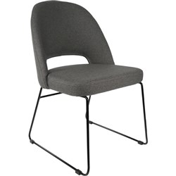 Durafurn Semifreddo Chair Sled Base Fabric Seat And Back Anthracite