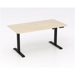 OLG QuickStand Electric Height Adjustable Workstation 1500W x 695-1175mmH Black/Nordic Maple