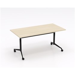 OLG Uni Flip Table 1500W x 750D x 720mmH Black Frame Nordic Maple Top
