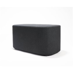 Rapidline Kali Rectangular Ottoman 900W x 450D x 450mmH Charcoal Fabric